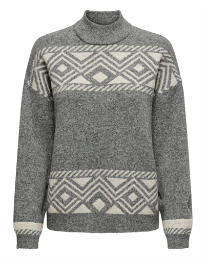 Only - OnlVictoria Pullover Strick - Medium Grey Melange